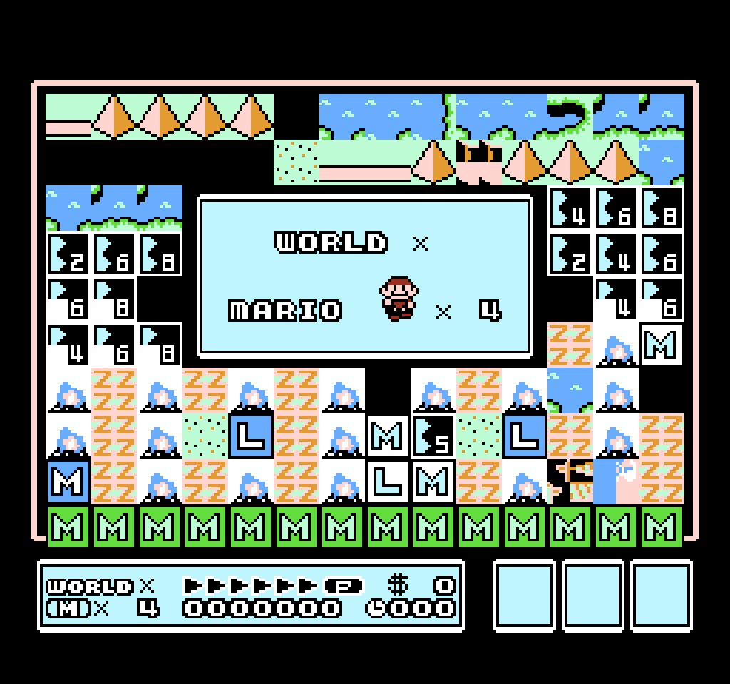A black/blue/green level